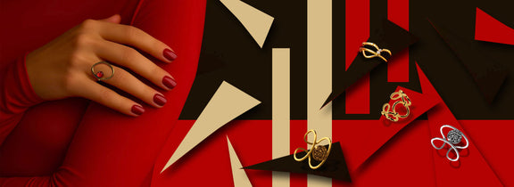 Ringe für Damen Goldfarben , Silber und Edelstahl