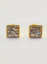 Ohrstecker Quadratisch mit Swarovski® Kristallen Golden Shadow – elegant & zeitlos
