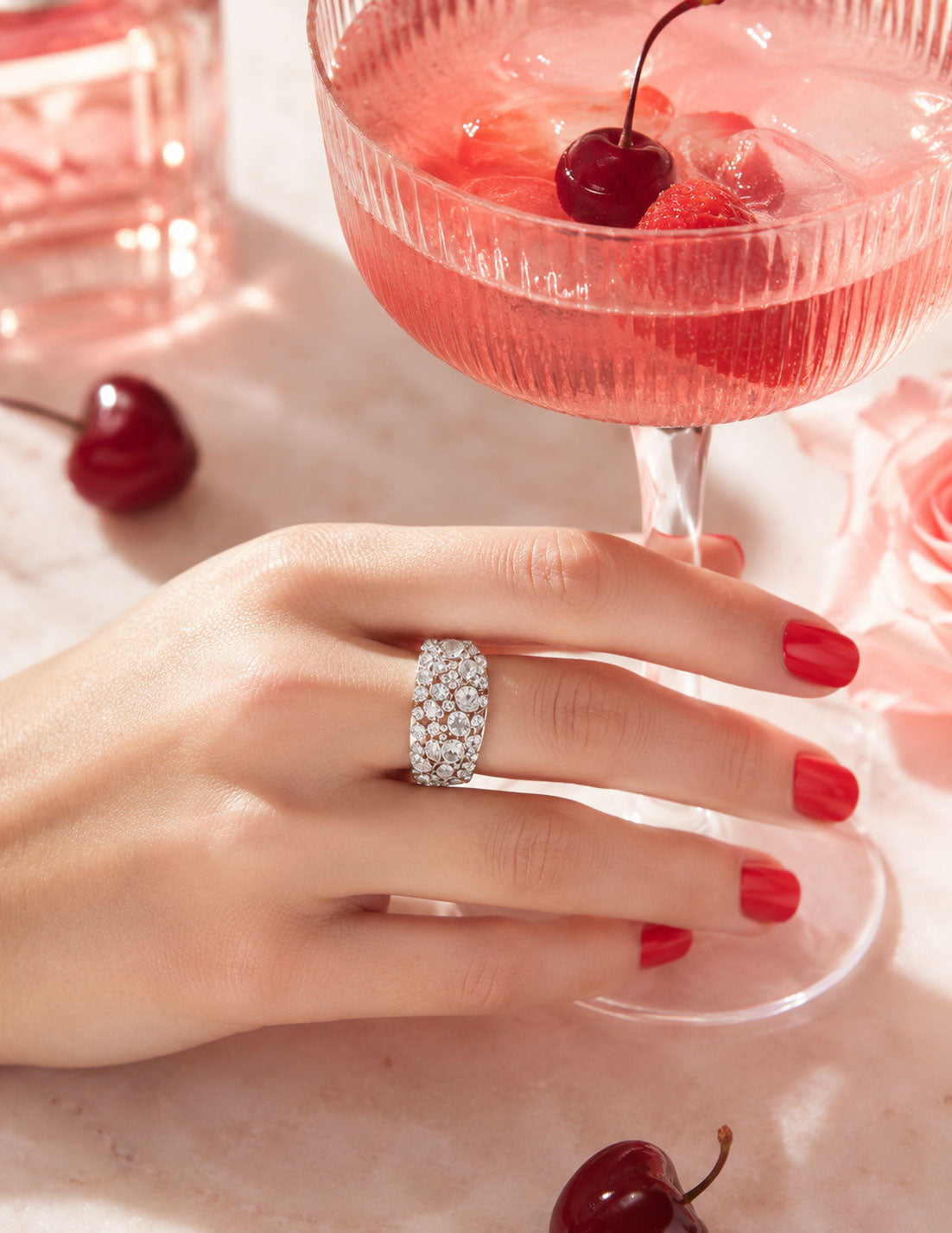 Statement Ring mit originalen Swarovski Kristallen in klarem Crystal