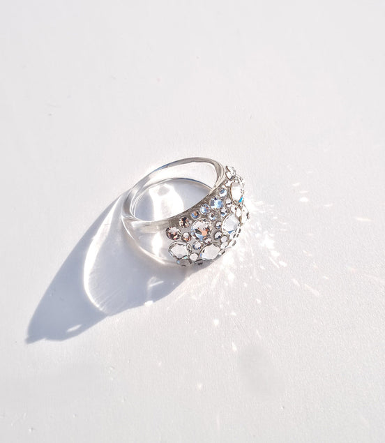 Statement Ring mit originalen Swarovski Kristallen in klarem Crystal