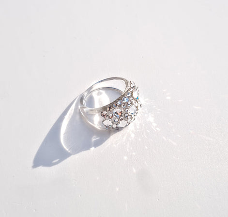 Statement Ring mit originalen Swarovski Kristallen in klarem Crystal