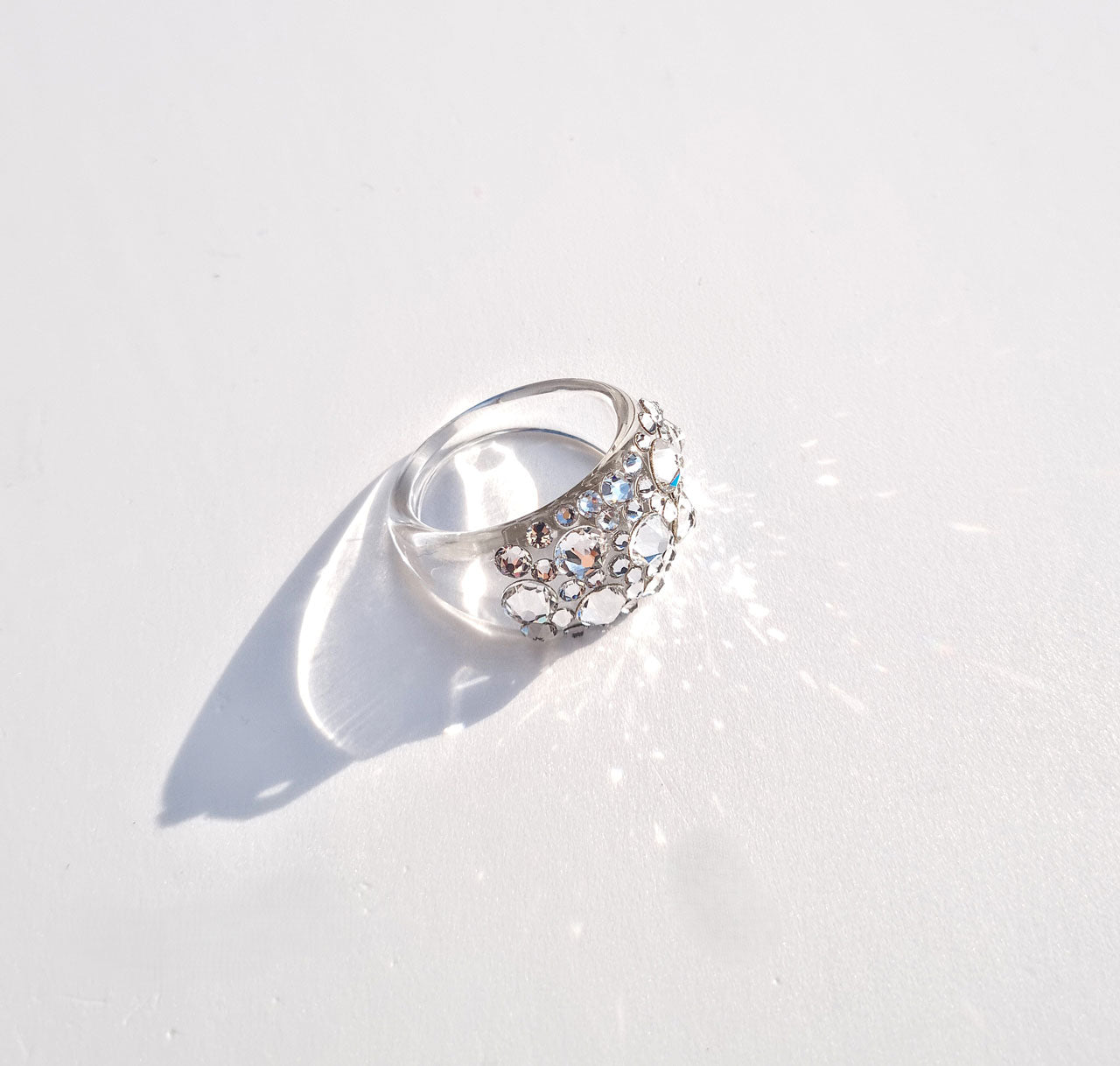 Statement Ring mit originalen Swarovski Kristallen in klarem Crystal