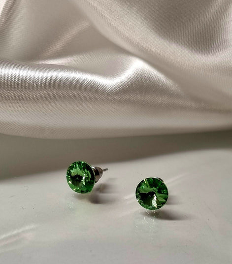 Ohrstecker Edelstahl mit Swarovski® Steinen Hellgrün