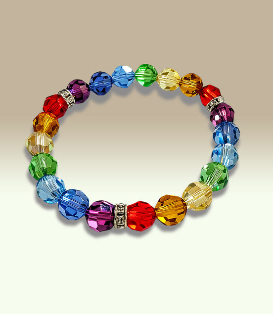 Armband Chakra Multicolor mit Swarowski Kristallen – Harmonie & Energie