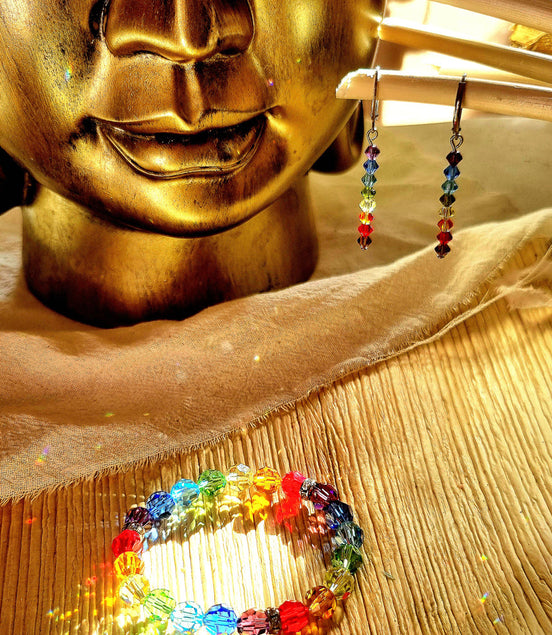 Armband Chakra Multicolor mit Swarowski Kristallen – Harmonie & Energie