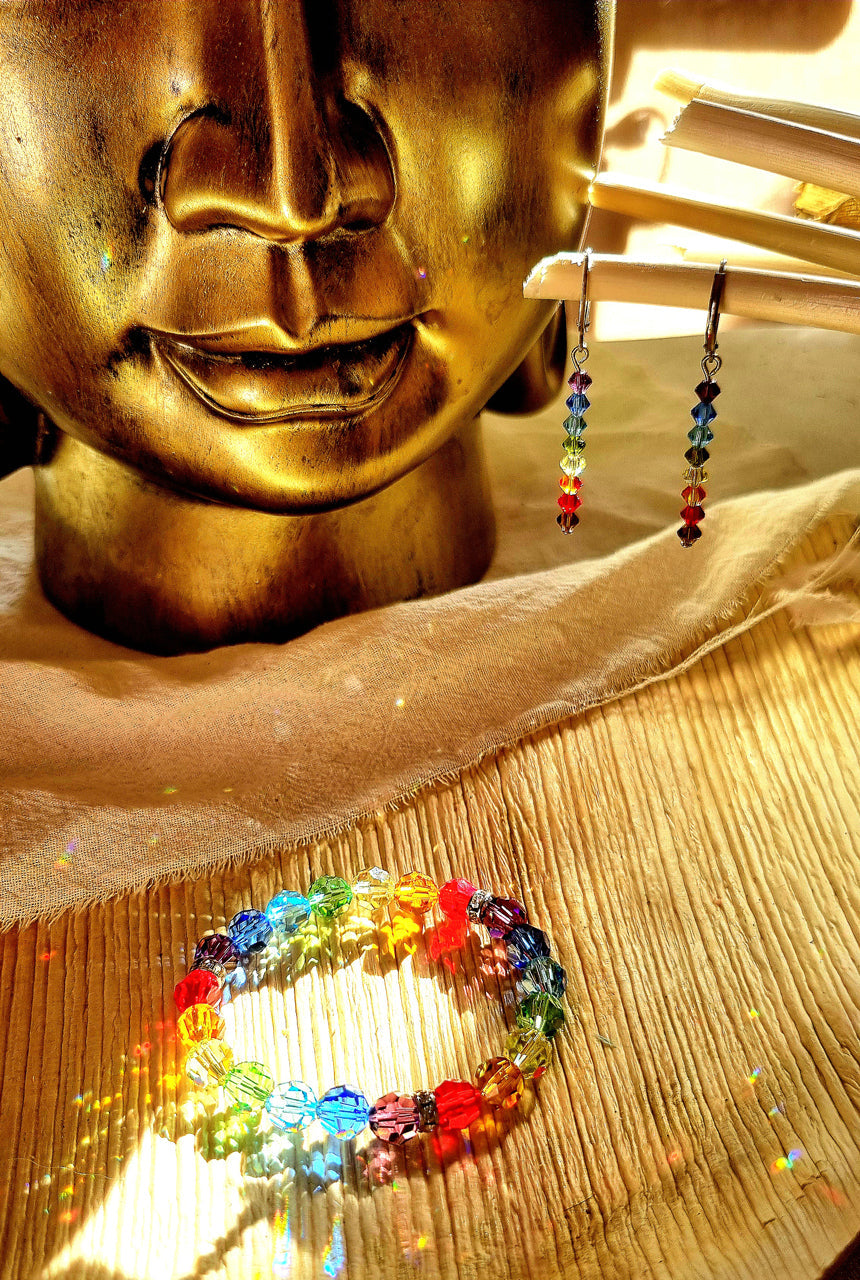 Armband Chakra Multicolor mit Swarowski Kristallen – Harmonie & Energie