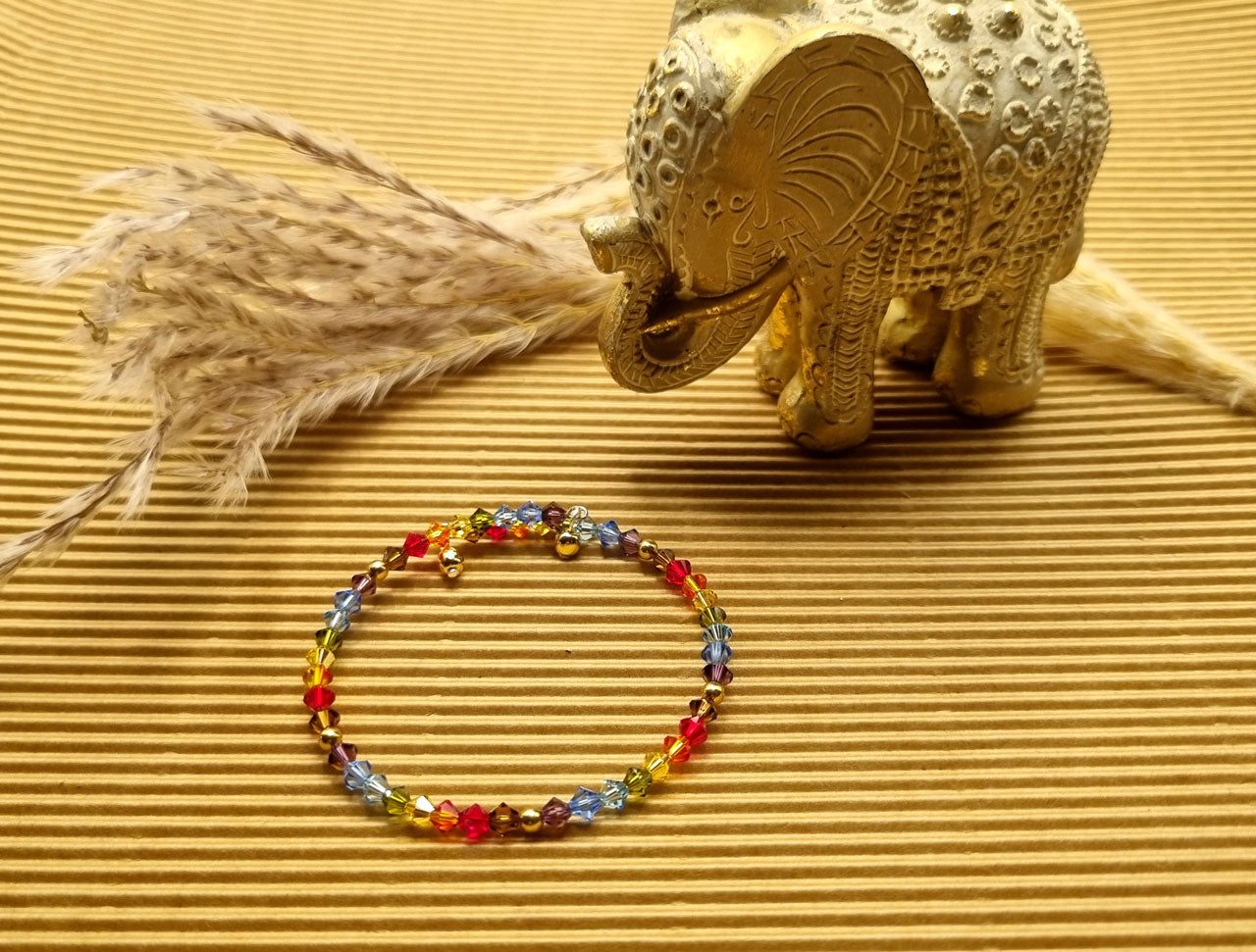 Armband Chakra Multicolor mit Swarowski Kristallen – Farbenspiel der Energiezentren, Balance & Lebensfreude