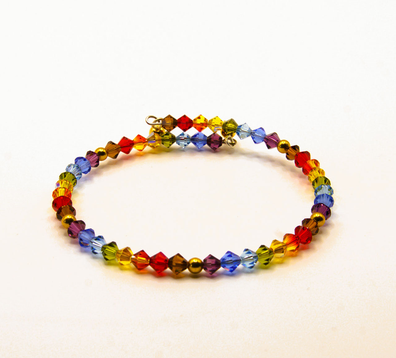 Armband Chakra Multicolor mit Swarowski Kristallen – Farbenspiel der Energiezentren, Balance & Lebensfreude