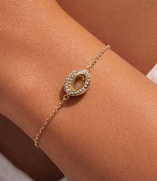 Armkettchen goldfarben mit Swarovski® Kristallen - handgefertigt