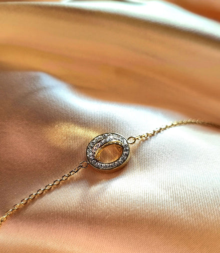 Armkettchen goldfarben mit Swarovski® Kristallen - handgefertigt