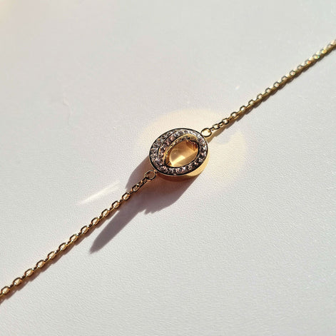 Armkettchen goldfarben mit Swarovski® Kristallen - handgefertigt