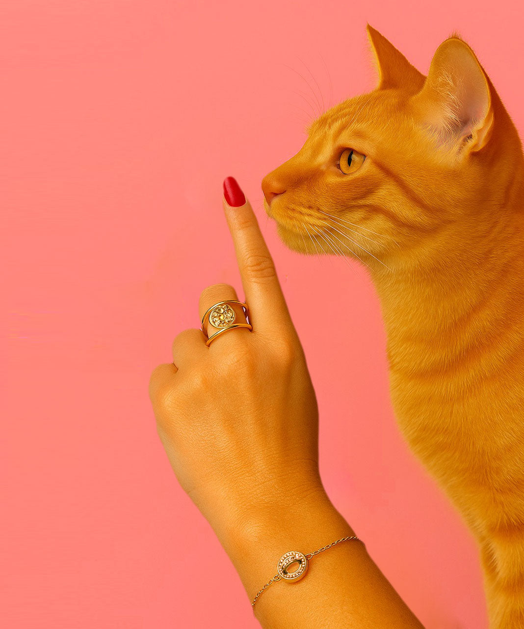 Armkettchen goldfarben mit Swarovski® Kristallen - handgefertigt