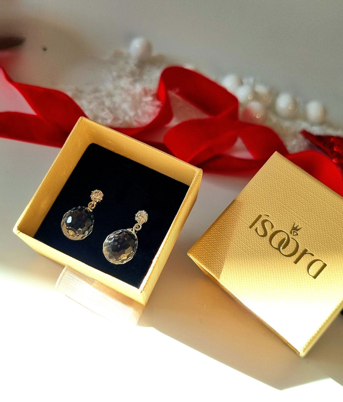 Ohrhänger mit Swarovski® Tropfenkristallen – rhodiniert & handgefertigt