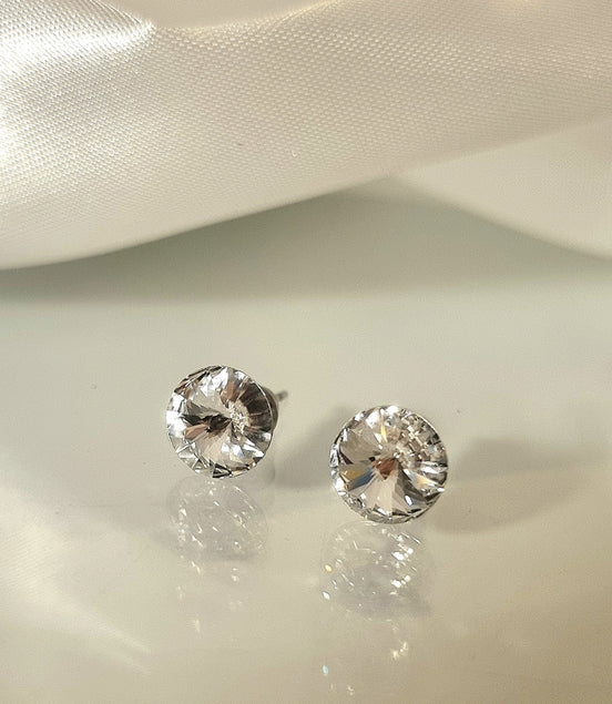 Ohrstecker Edelstahl mit klaren Swarovski® Kristallen