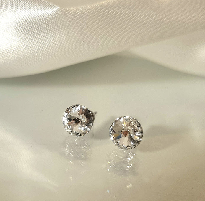 Ohrstecker Edelstahl mit klaren Swarovski® Kristallen