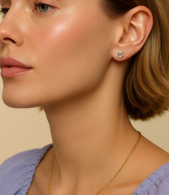 Ohrstecker Edelstahl mit klaren Swarovski® Kristallen