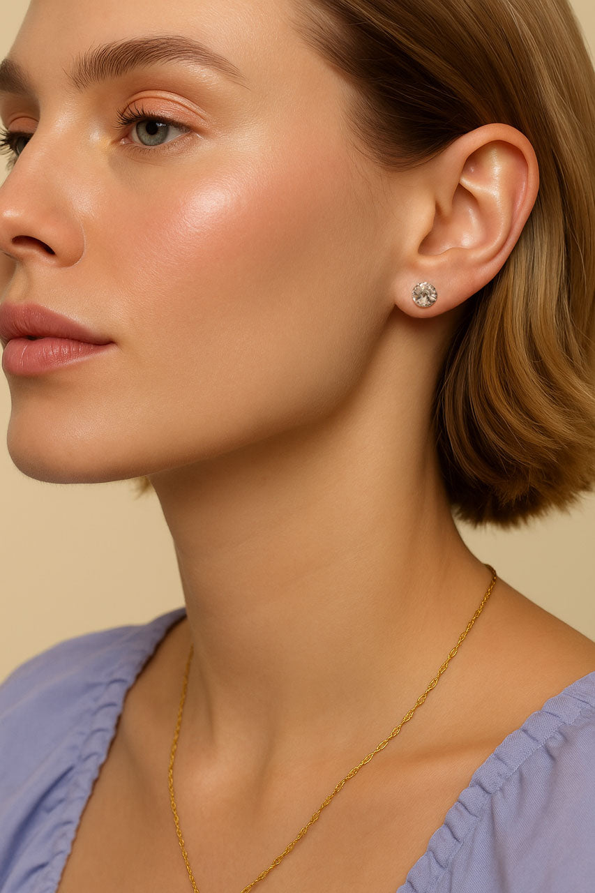 Ohrstecker Edelstahl mit klaren Swarovski® Kristallen