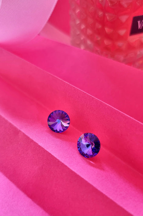 Ohrstecker mit Lila Swarovski® Kristallen