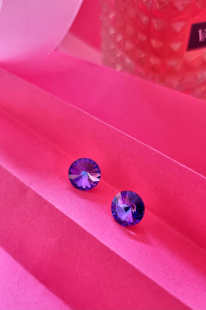 Ohrstecker mit Lila Swarovski® Kristallen