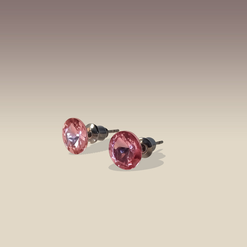 Ohrstecker Edelstahl mit  Swarovski Steinen Hellrosa