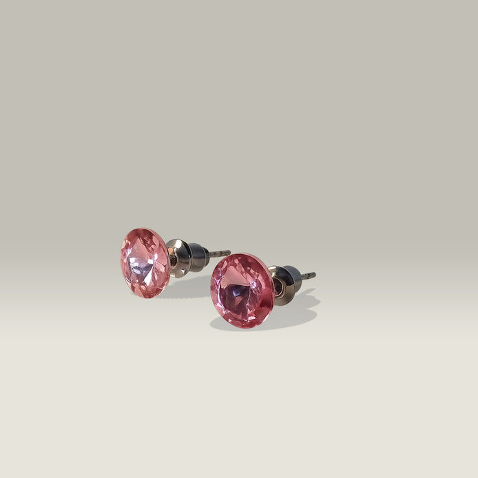 Ohrstecker Edelstahl mit  Swarovski Steinen Hellrosa