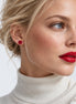 Ohrstecker Edelstahl mit schimmernden Swarovski Steinen Rot