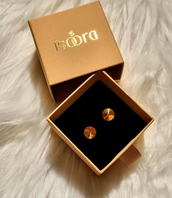 Ohrstecker „Metallic Sunshine“ mit Swarovski® Kristallen – Edelstahl