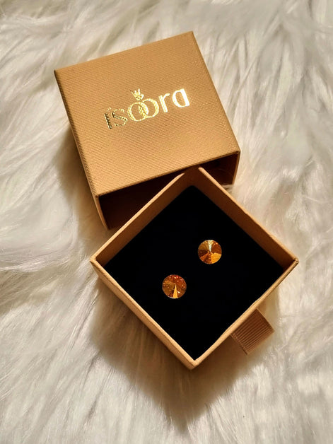 Ohrstecker „Metallic Sunshine“ mit Swarovski® Kristallen – Edelstahl