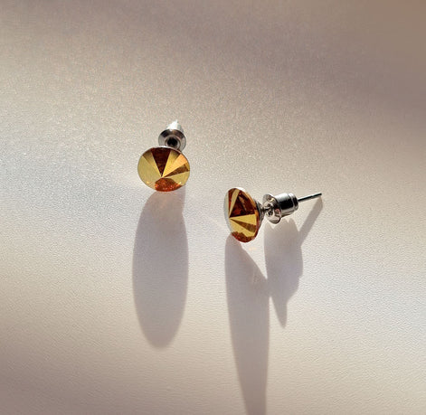 Ohrstecker „Metallic Sunshine“ mit Swarovski® Kristallen – Edelstahl