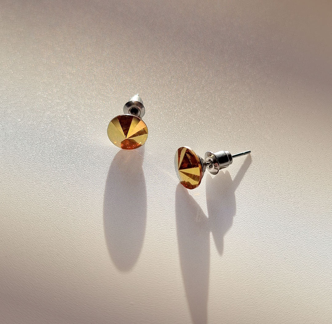Ohrstecker „Metallic Sunshine“ mit Swarovski® Kristallen – Edelstahl