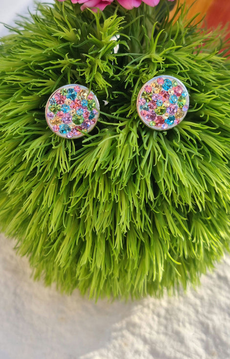 Ohrstecker Multicolor mit Preciosa-Kristallen