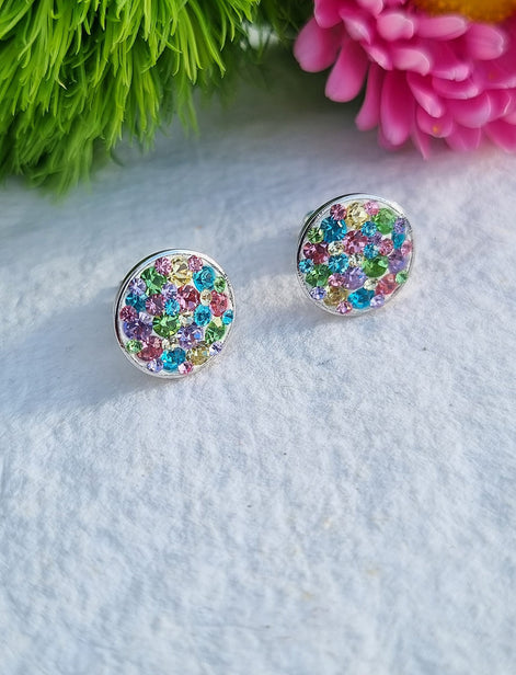 Ohrstecker Multicolor mit Preciosa-Kristallen