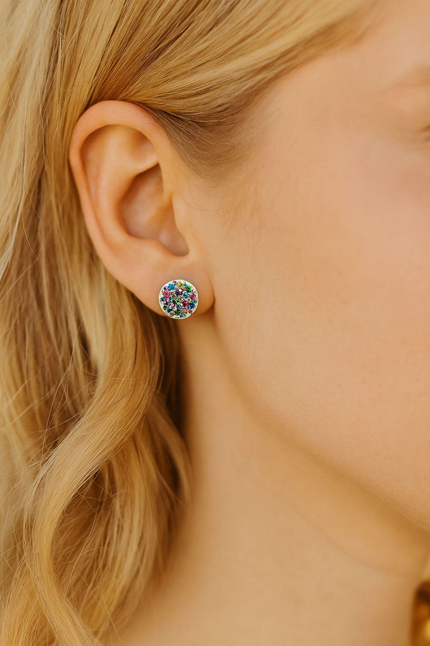 Ohrstecker Edelstahl mit  Preciosa® Kristallen – Multicolor