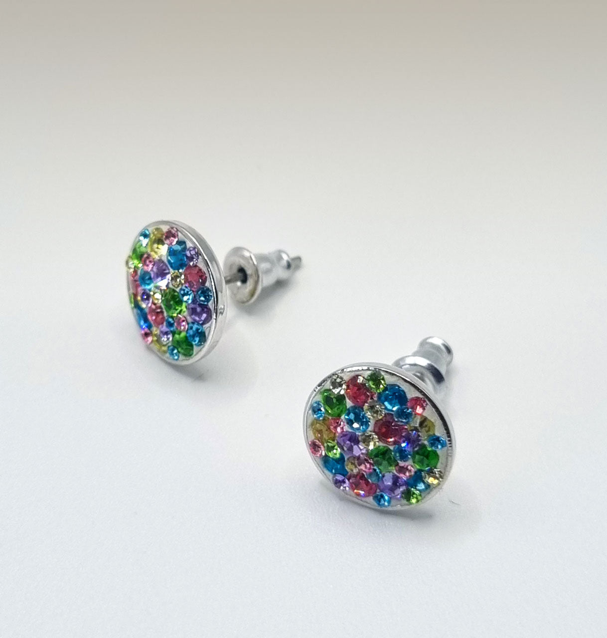 Ohrstecker Edelstahl mit  Preciosa® Kristallen – Multicolor