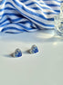 Blaue Herz-Ohrstecker mit Preciosa-Kristallen