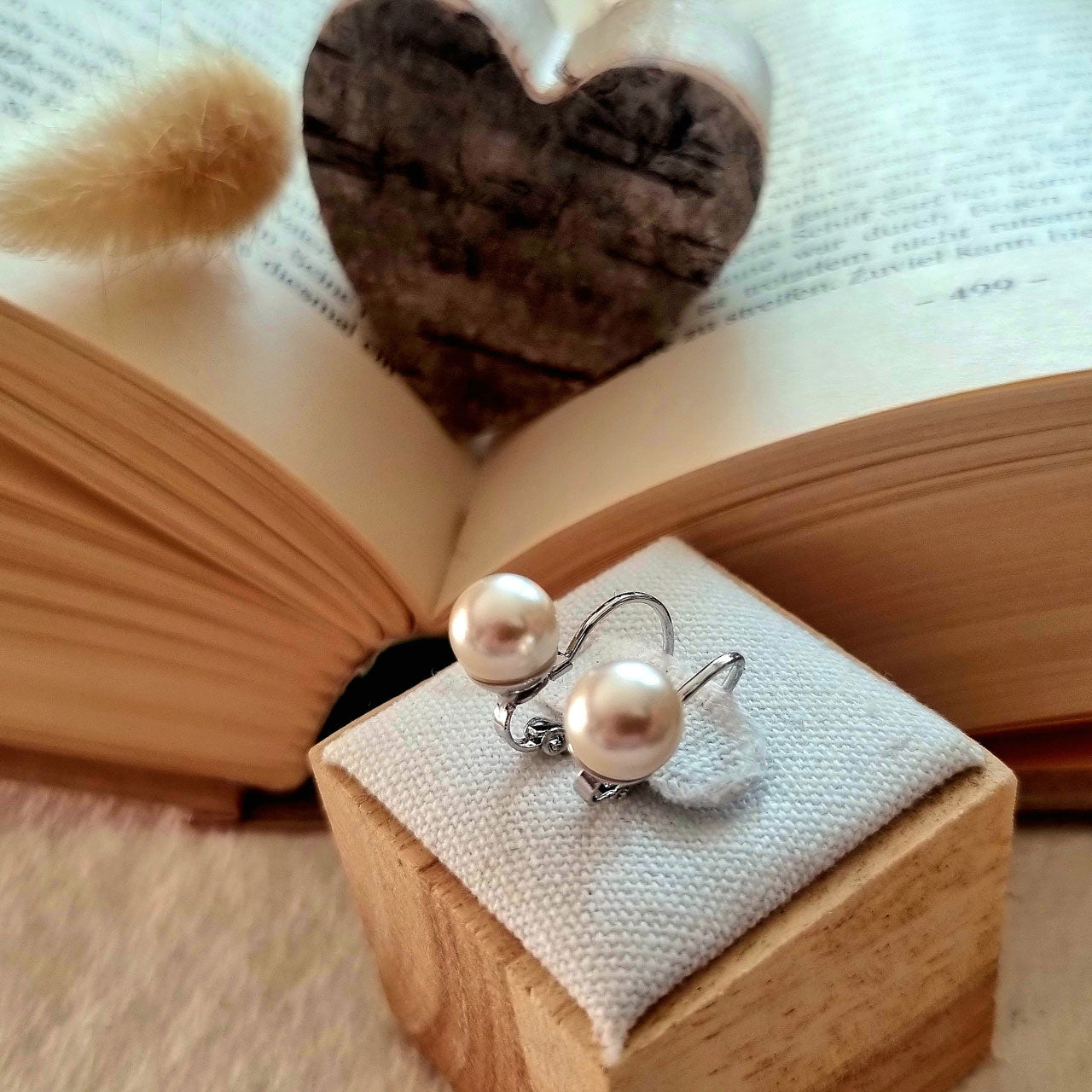 Ohrringe mit Perle – Edelstahl