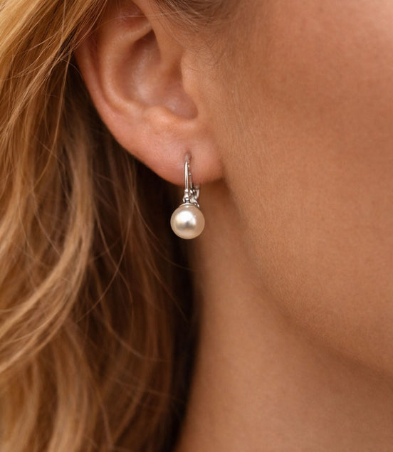 Ohrringe mit Perle – Edelstahl