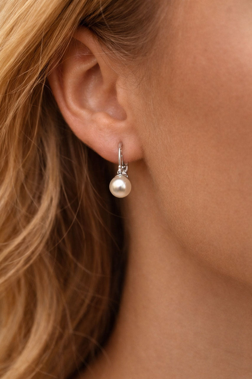 Ohrringe mit Perle – Edelstahl