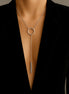 Y-Halskette 925 Sterling Silber mit funkelden Swarovski Kristallen