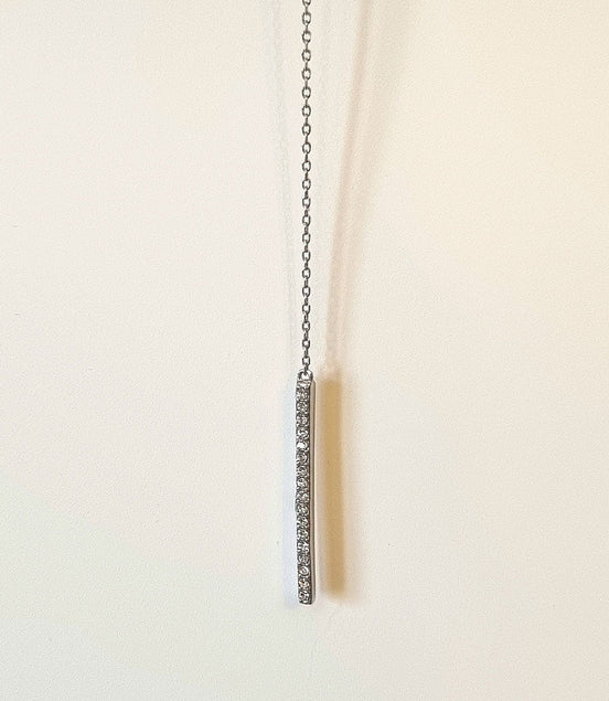 Halskette, Sterling Silber 925 mit Swarovski Kristallen Y-Form