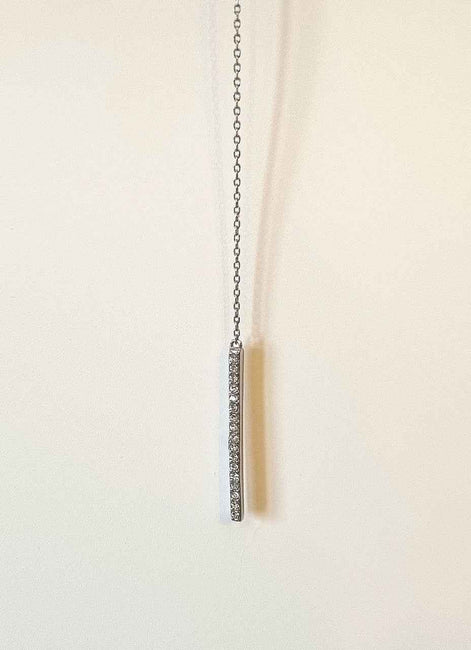 Halskette, Sterling Silber 925 mit Swarovski Kristallen Y-Form