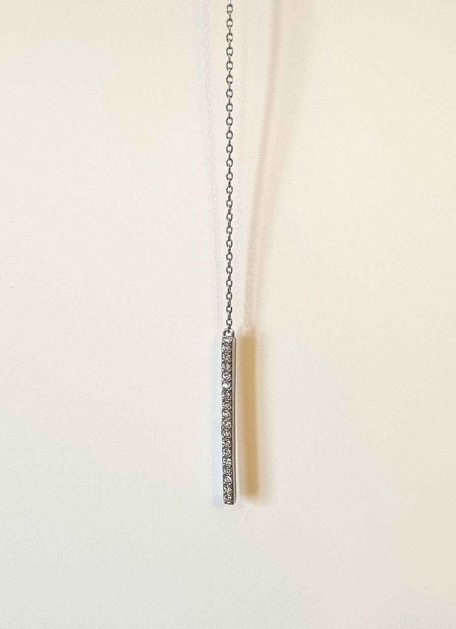 Halskette, Sterling Silber 925 mit Swarovski Kristallen Y-Form