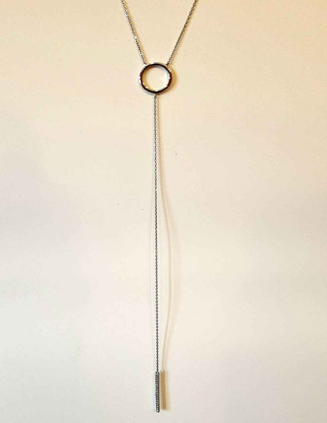 Halskette, Sterling Silber 925 mit Swarovski Kristallen Y-Form