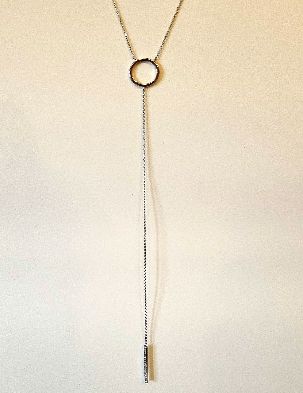 Halskette, Sterling Silber 925 mit Swarovski Kristallen Y-Form