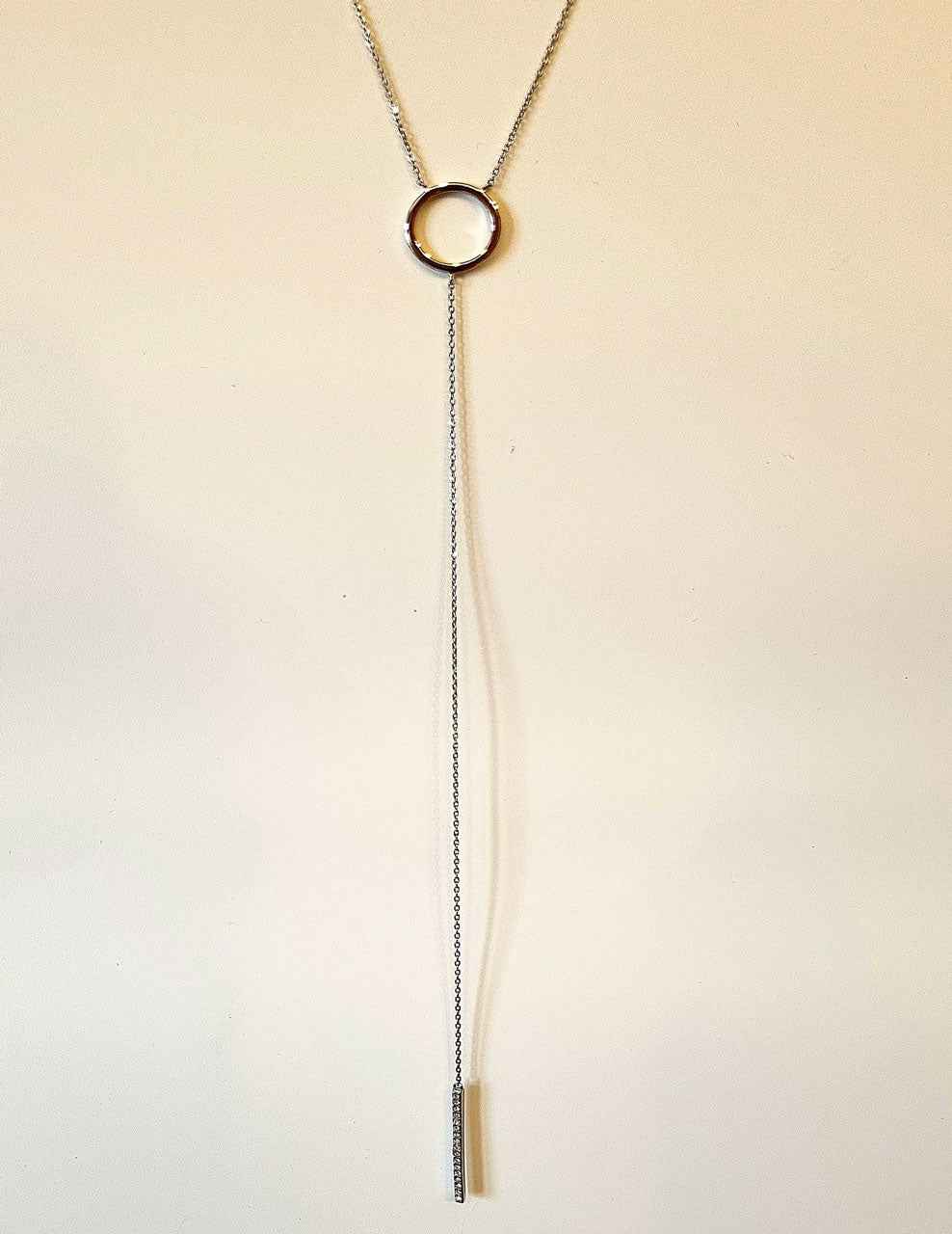 Halskette, Sterling Silber 925 mit Swarovski Kristallen Y-Form