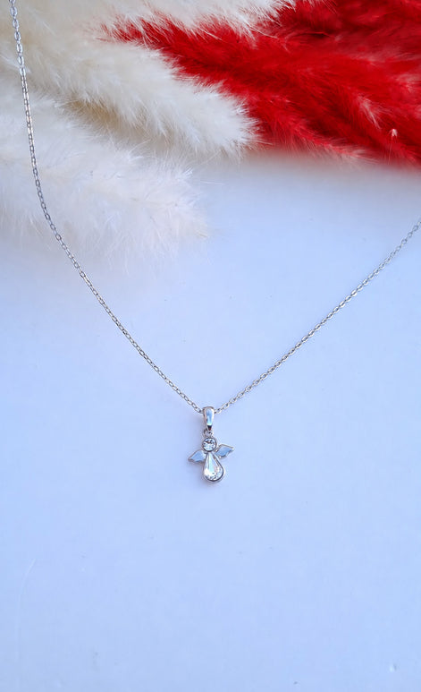 Angel necklace in 925 sterling silver with Swarovski crystals