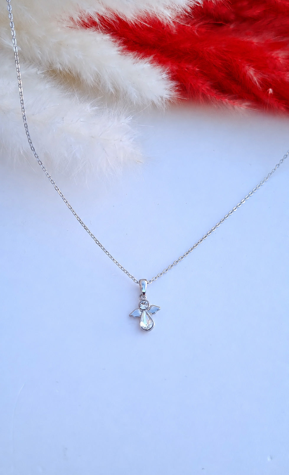 Angel necklace in 925 sterling silver with Swarovski crystals