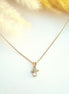 Angel necklace 925 sterling silver with Swarovski crystals - gold-plated