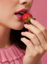 Silberring in Wellenform mit Original Swarovski-Kristallen