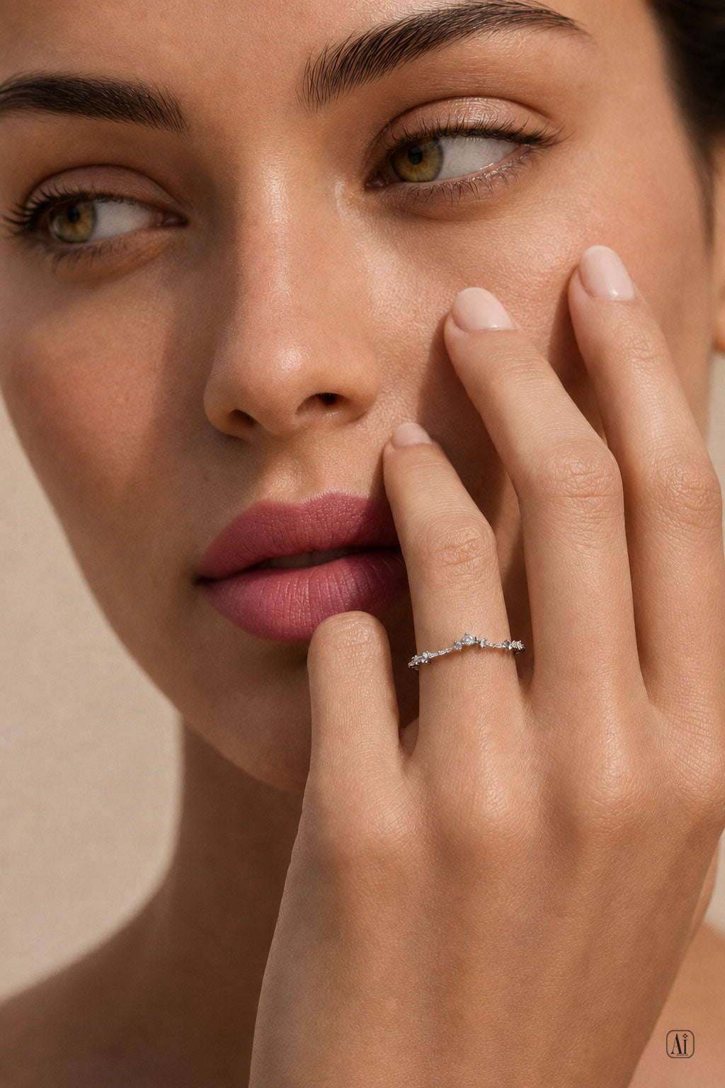 Zarter Silberring aus 925er Sterlingsilber mit Swarovski-Kristallen